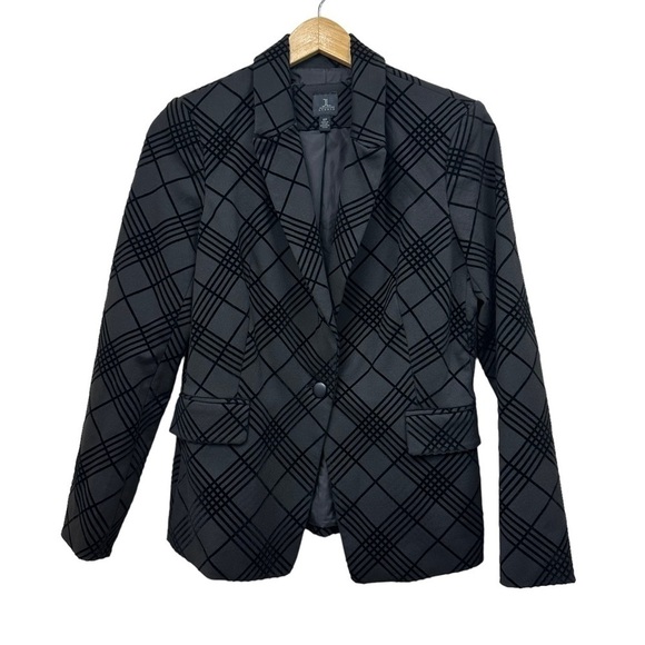 JL Jules & Leopold Studio Black Plaid Blazer Jacket, Small - Picture 1 of 8